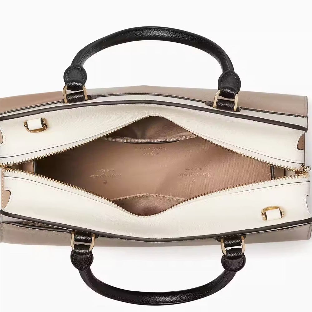 Kate Spade Madison Colorblock Saffiano Leather Medium Satchel Crossbody - Picture 4 of 5